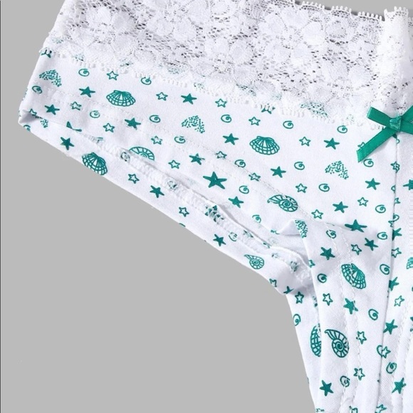 6 Pack Beach Themed Lace Panty With Front Bow - SMALL - Picture 3 of 8